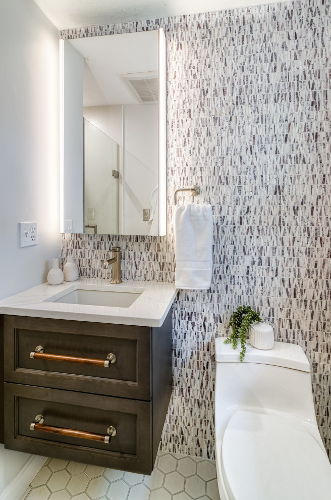 Small transitional home design photo in Boston