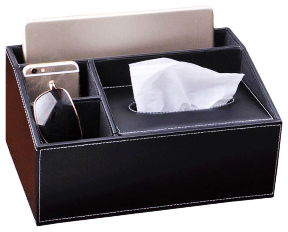 Fashion Upscale Leather Tissue Box Multifunctional Tissue Holders