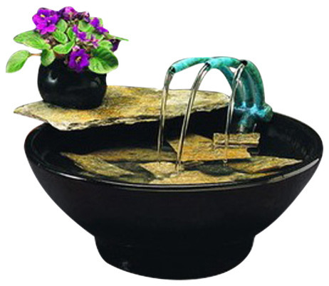 Copper 3 Spout Nature Bowl Water Fountain Copper 3 Spout Nature Bowl Water Fountain