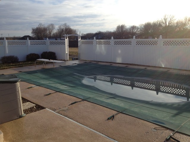 Back yard pool make over rustic