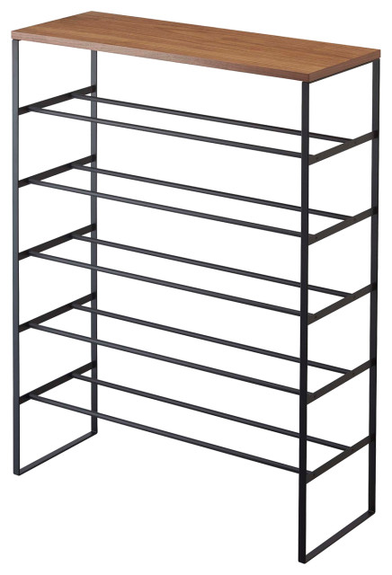 Shoe Rack, Steel, Holds 39.6 lbs, Black