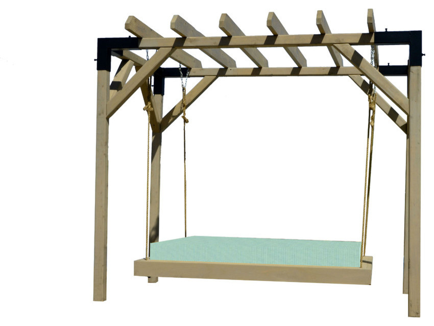 Arbor Full Swingbed, Painted-Country Cream, Cypress Wood