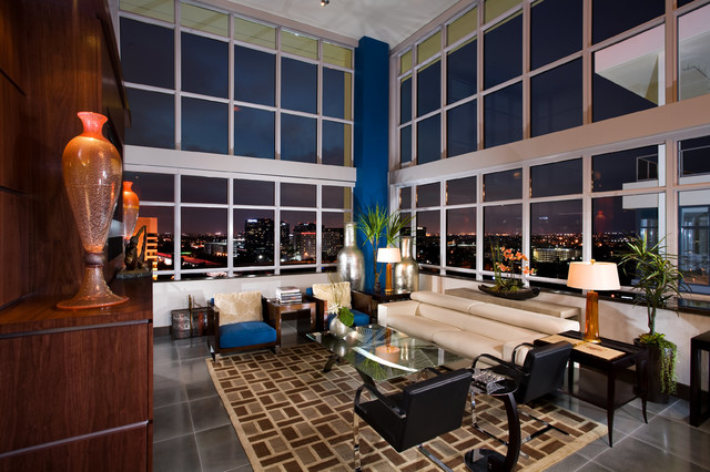 Irvine Penthouse contemporary-vardagsrum