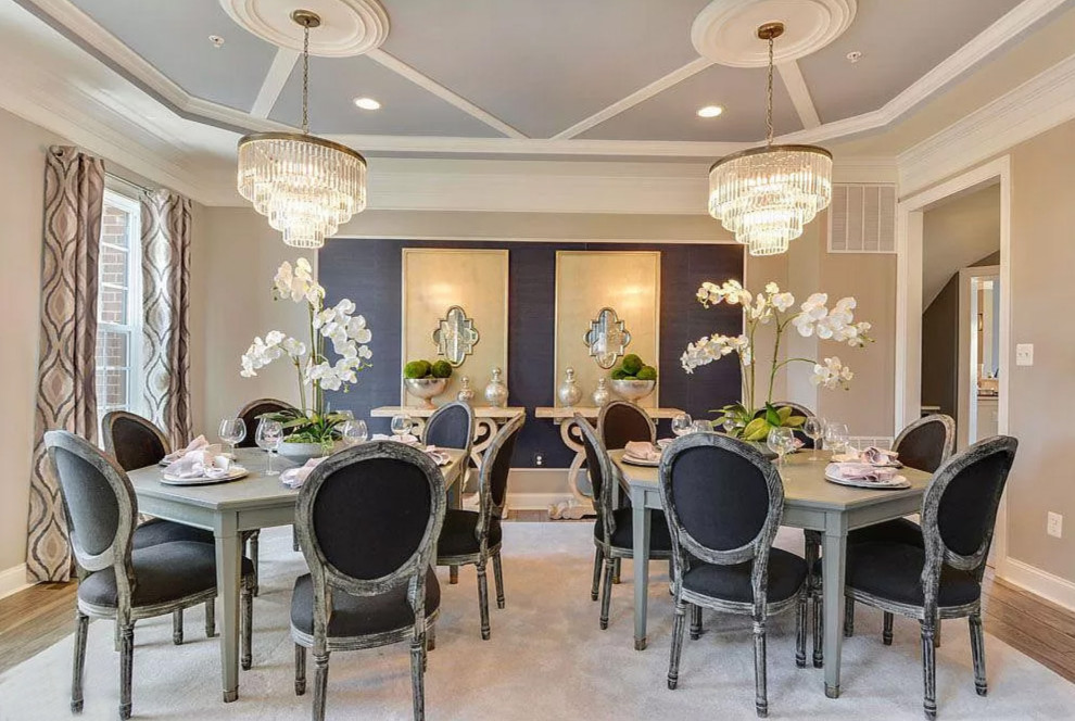 Inspiration for a transitional dining room remodel in Denver