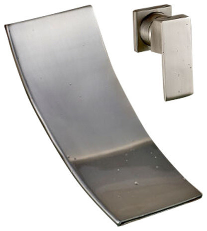 Bilbao Wall Mounted Brushed Nickel Single Handle Waterfall Bathtub