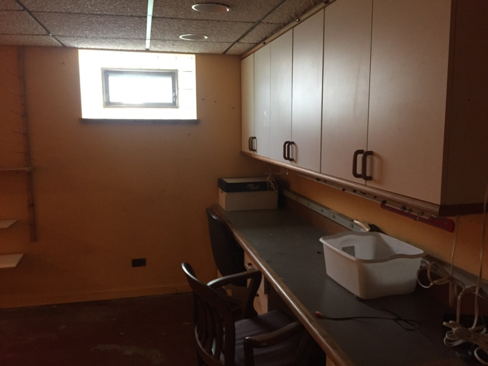 Before - Dark Basement Transformation