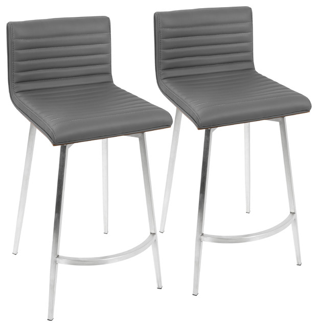 Mason Swivel Counter Stool, Set of 2 Midcentury Bar Stools And