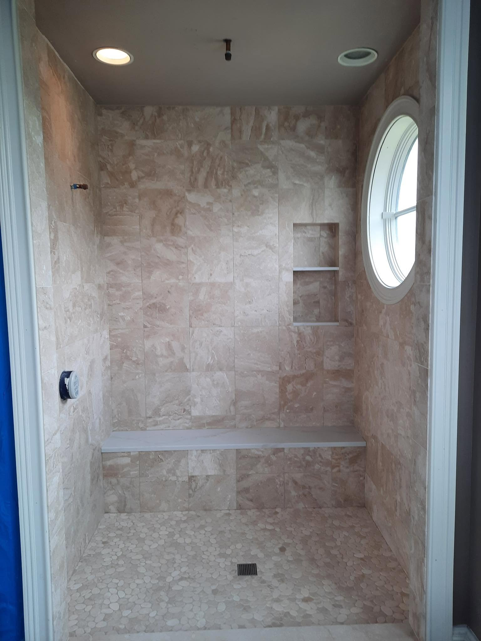 Limestone shower
