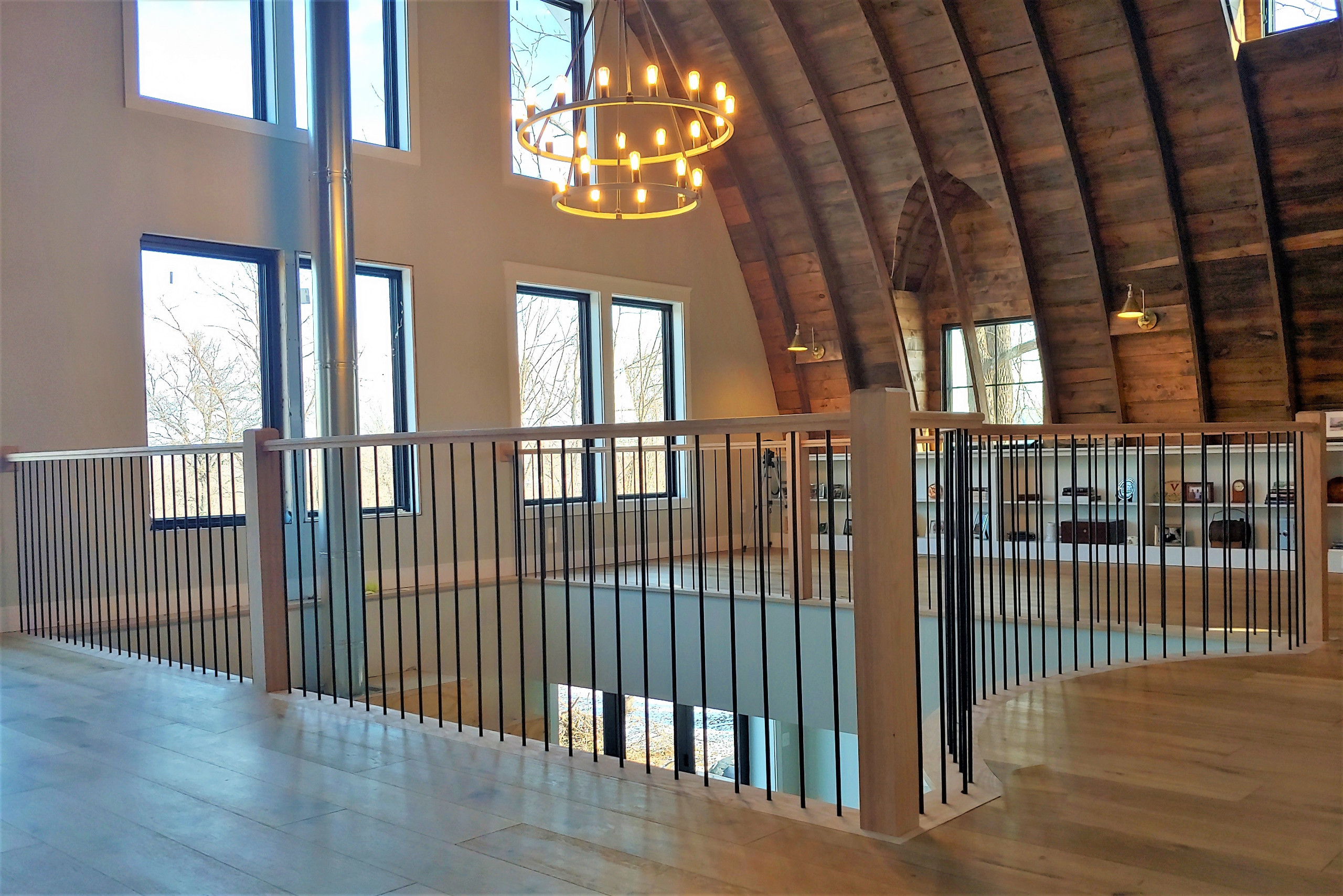 102_Straight-Freestanding Stairs/Landing in Barn Style Home, Leesburg VA 20175