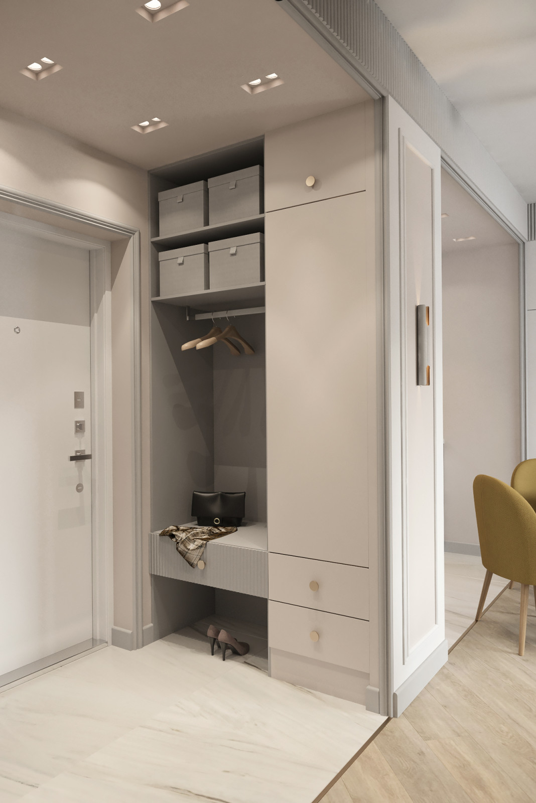 Визуализация однокомнатной квартиры 38 м2