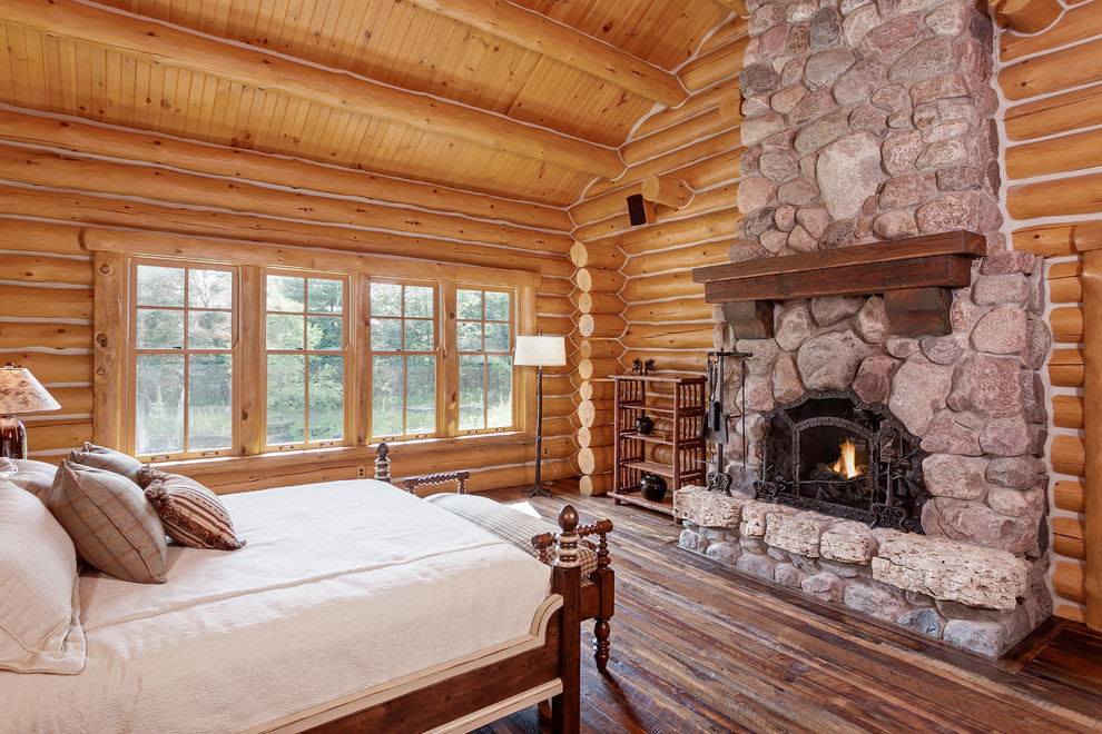 This is an example of a country bedroom in Minneapolis.