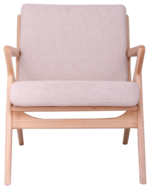 Salt & Pepper Gray Zain Chair, Pearl White