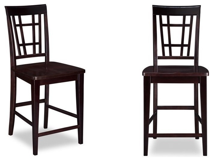 Atlantic Furniture Montego Bay Bar Stools in Caramel Latte, Set of 2