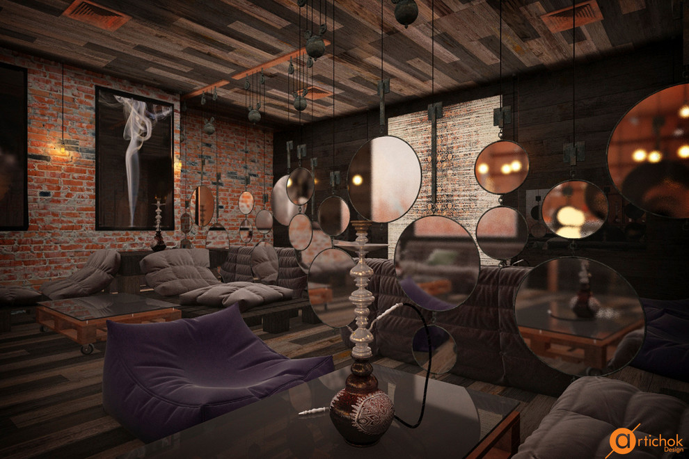 Оригинальный дизайн ресторана в стиле лофт