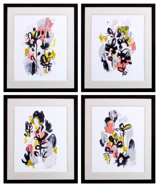 Gather Garden Set of 4 Wall Art Contemporary Prints And Posters