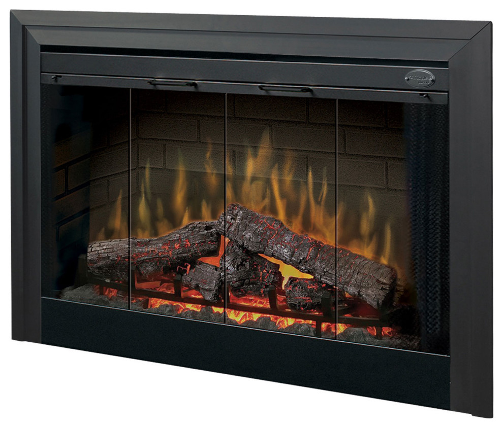 Deluxe BuiltIn Electric Firebox, 45" Transitional Indoor