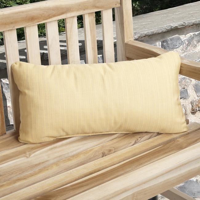 Charisma Indoor/ Outdoor Textured Yellow Pillow Made with Sunbrella