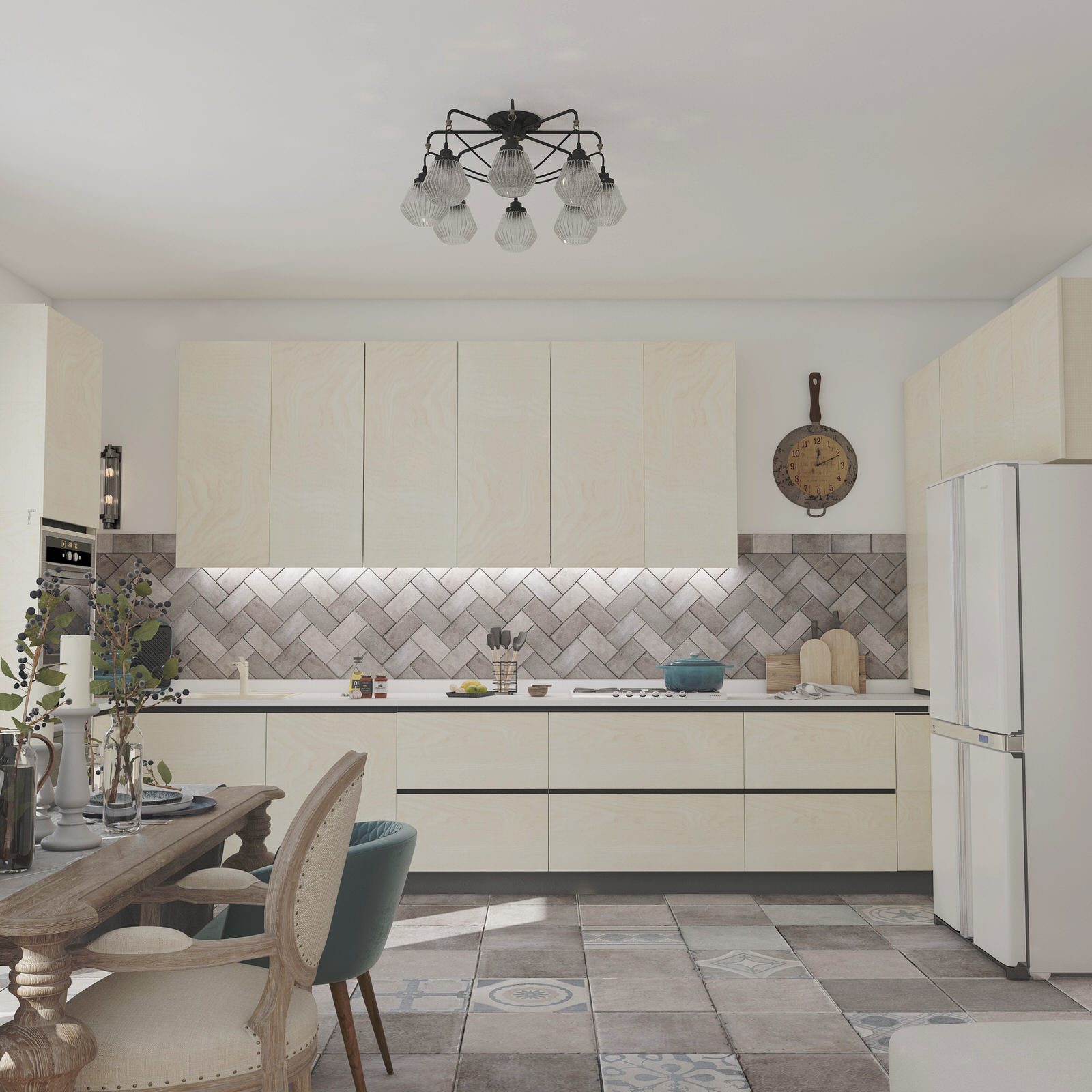 Проект. Интерьер дома в эко стиле (160 кв м)