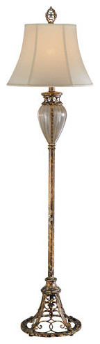 Ambience AM 22325 Style Floor Lamp, Finished in Amaretto Patina with Silver High