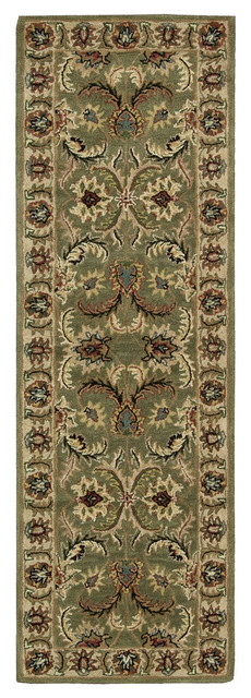 India House Rug, Green, 2'3"x7'6"