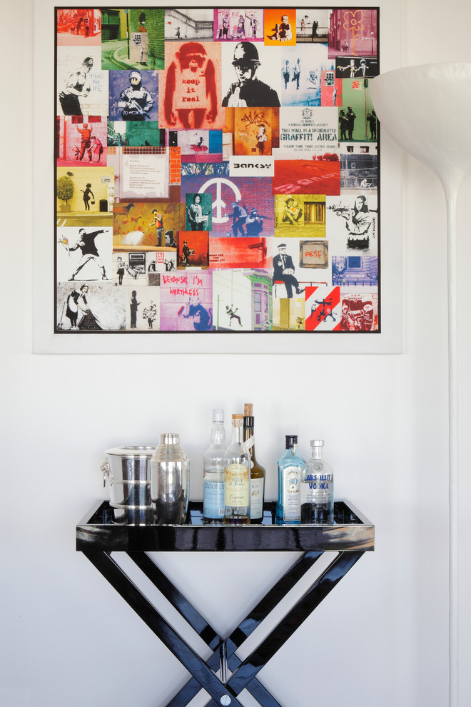 Inspiration for a contemporary bar cart in London.