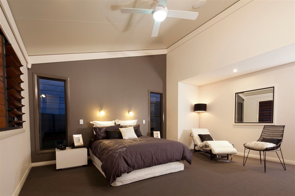 Inspiration for a large contemporary bedroom in Brisbane.