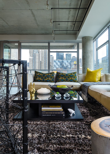 concrete jungle contemporary-living-room