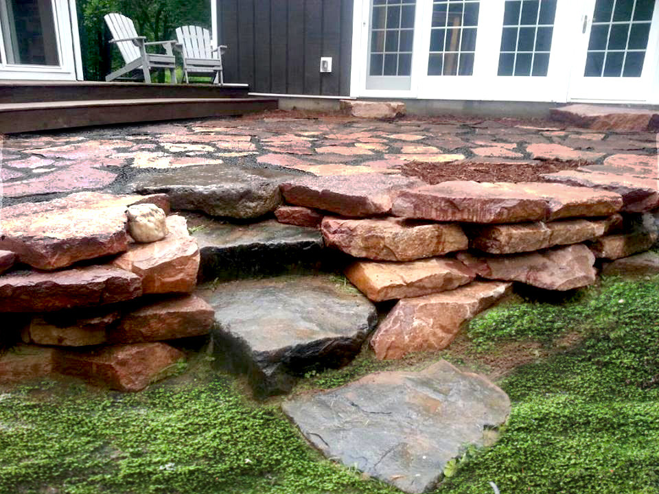 Home design - large rustic home design idea in Milwaukee