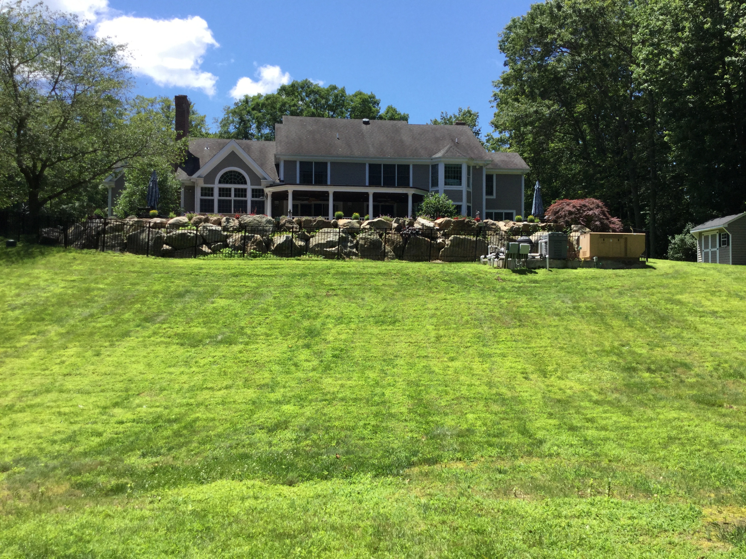 Pound Ridge, NY Home. Client asked me what can we do with this hillside. See the pictures to follow.