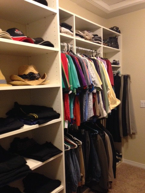 Inspiration for a mid-sized transitional storage and wardrobe in Denver.