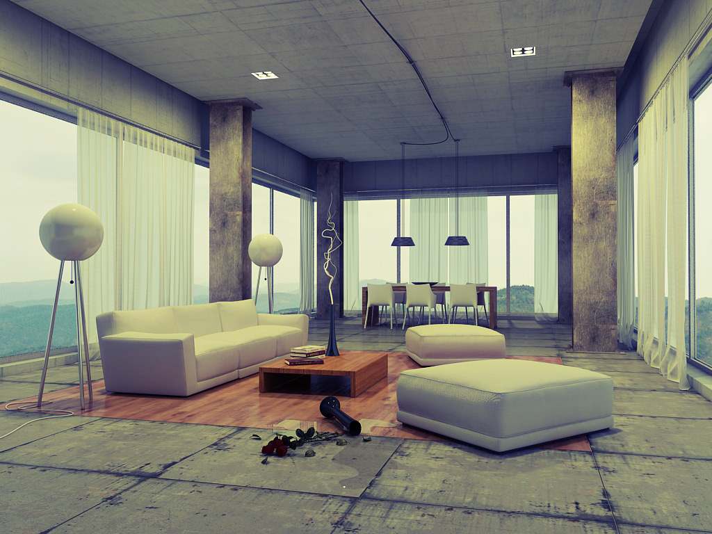 Арт-бетон. Частные апартаменты.