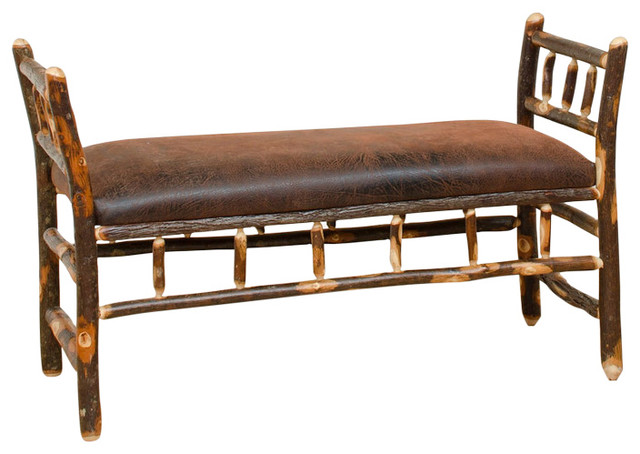 upholstered arm bench