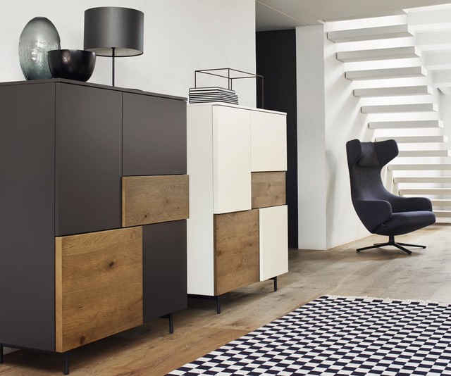 Design Wohnwand In Hell Und Dunkel Contemporary Family Games Room Berlin By Livarea Houzz Uk