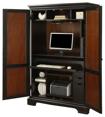 Riverside Bridgeport Computer Armoire Traditional Desks And Riverside Bridgeport Computer Armoire Black Traditional Desks And Hutches