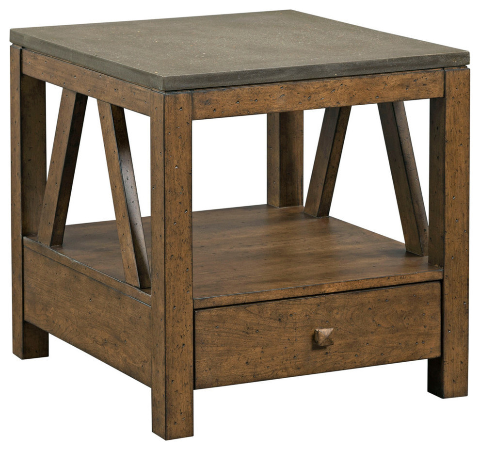 Kincaid Modern Classics Mason End Table With Drawer, Amber