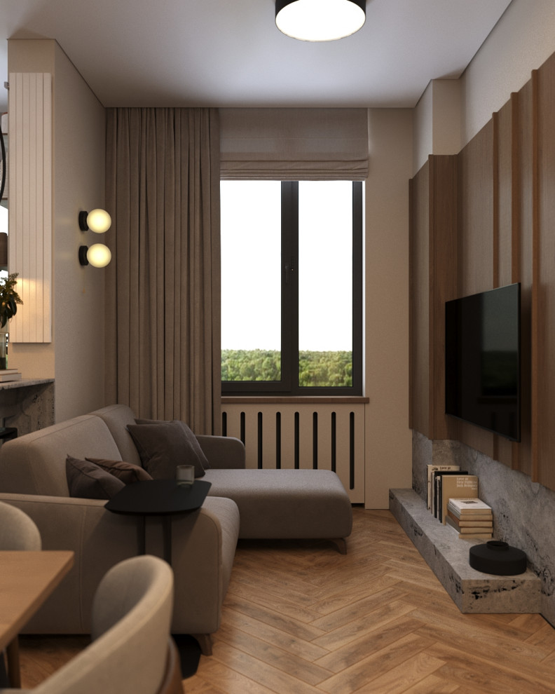 Травертин и дерево