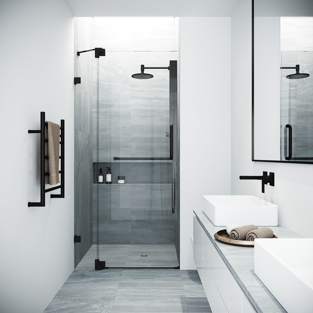 Vigo Pirouette 42 X72 Adjule Frameless Pivot Shower Door
