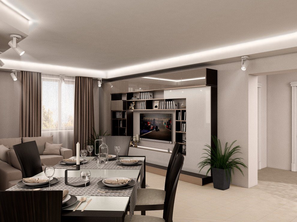 Дизайн интерьера Кухня-гостинная