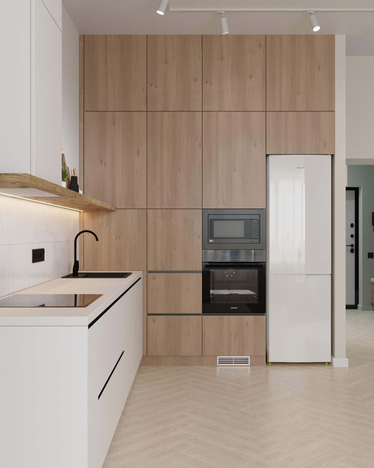 Дизайн-проект квартиры, площадью 59,25 м2, мкр Северный, жк Риф