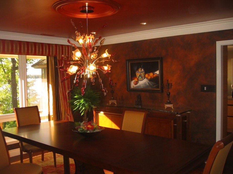 Transitional dining room photo in Toronto