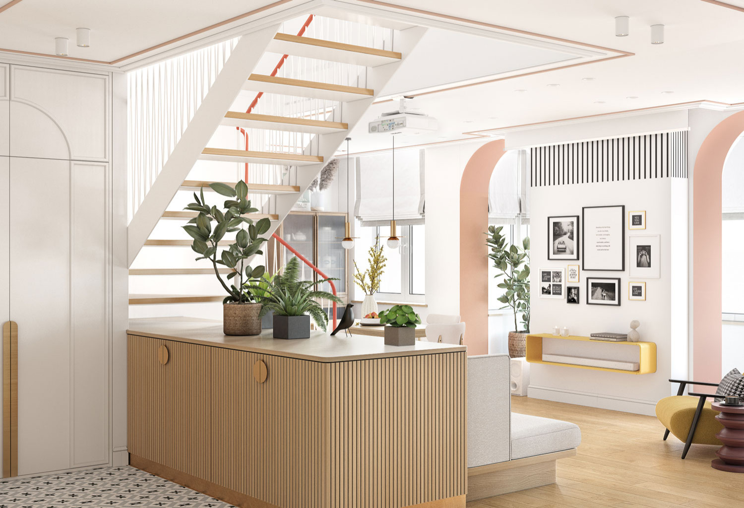 Дизайн интерьера двухуровневой квартиры в г. Раменское