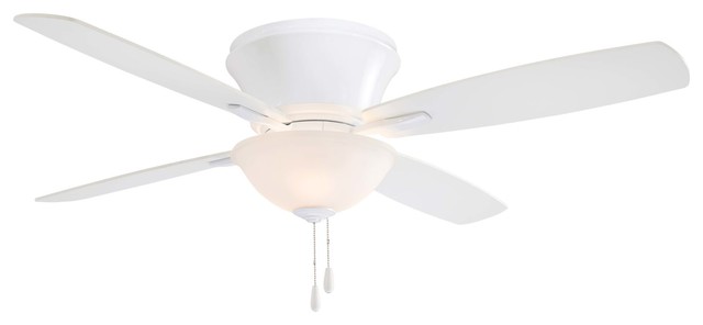 Minka Aire Mojo Flush Mount Ceiling Fan Bone White Transitional