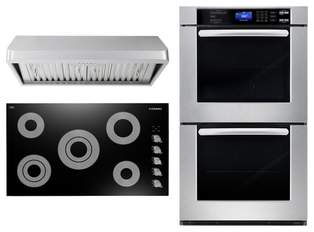 3-Piece 36" Electric Cooktop 36" Under Cabinet Range Hood 30" Wall Oven ...