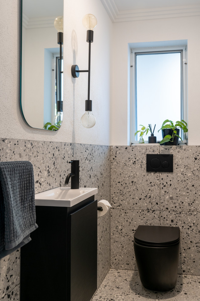 Contemporary powder room in Canberra - Queanbeyan.
