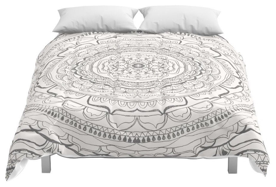 Society6 Black White Lace Comforter Contemporary Comforters