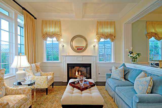 traditional new england living room