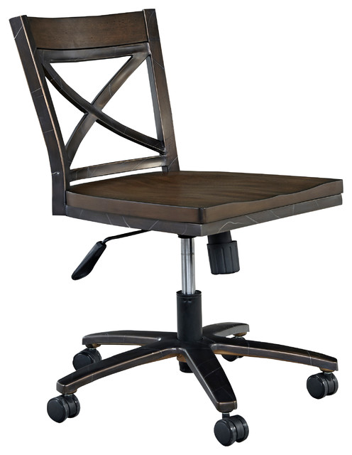 Home Styles Xcel Swivel Desk Chair In Copper