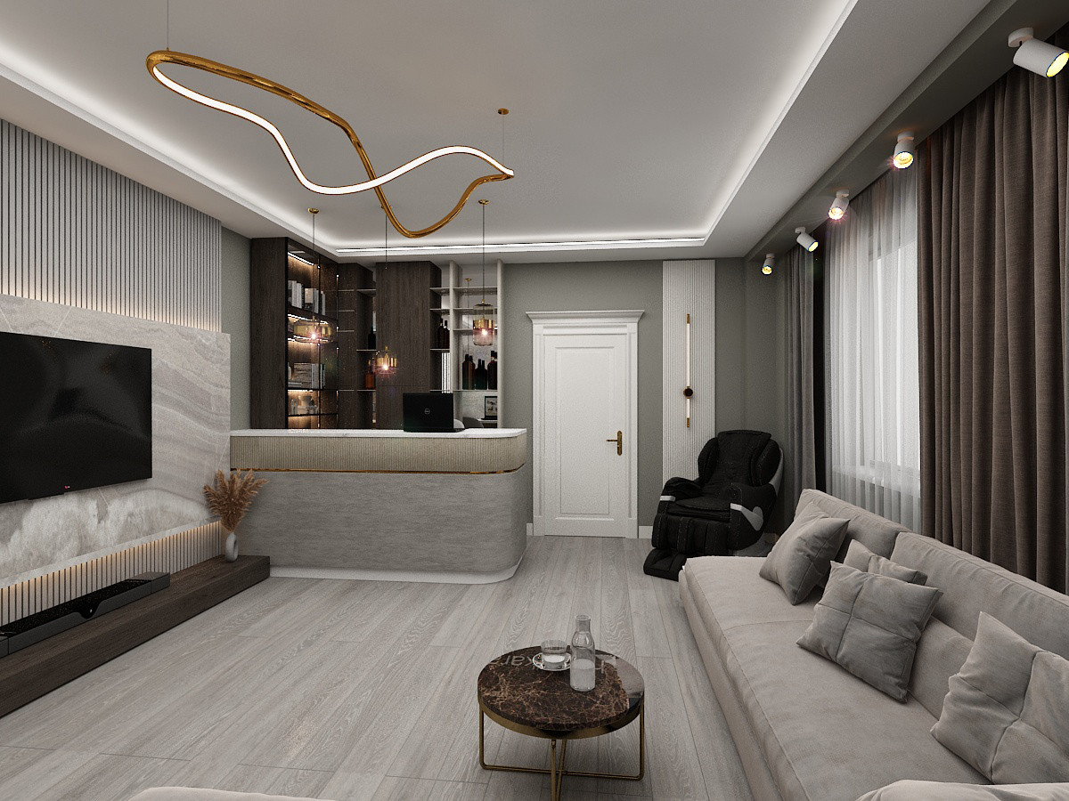 Комната отдыха с картиной  "Грифон"