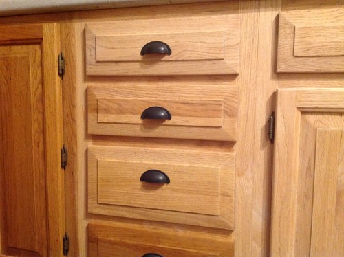 Dated oak cabinets once again