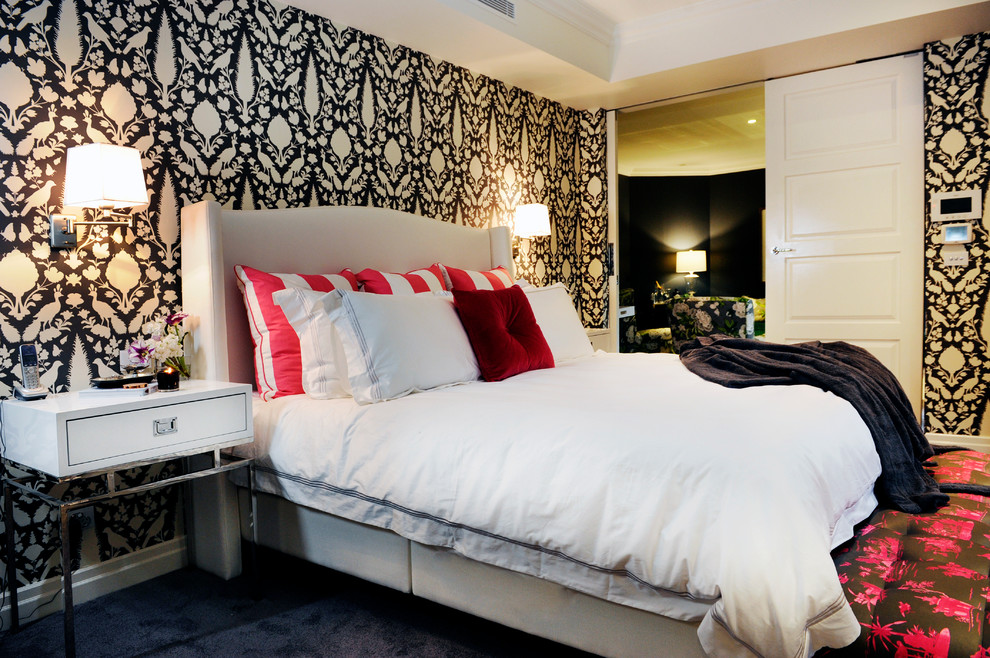 Photo of a modern bedroom in Sydney.